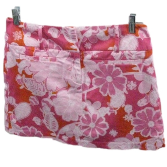 New York & Company Pink Floral Cotton Mini Skirt Size 8 - Picture 5 of 5